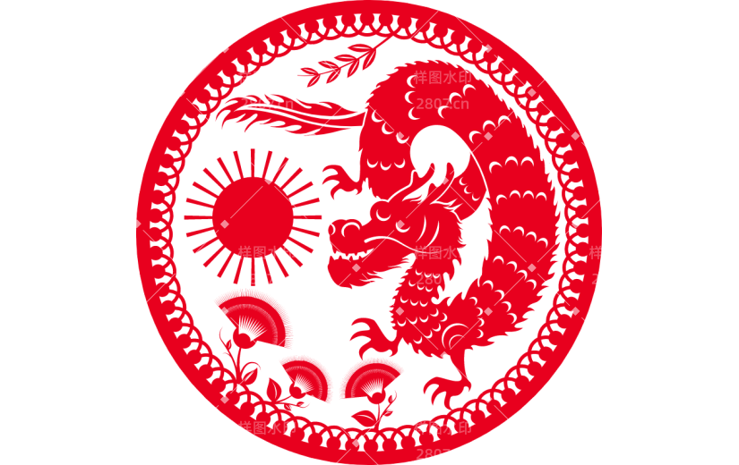 中国风窗花纹样贴纸1