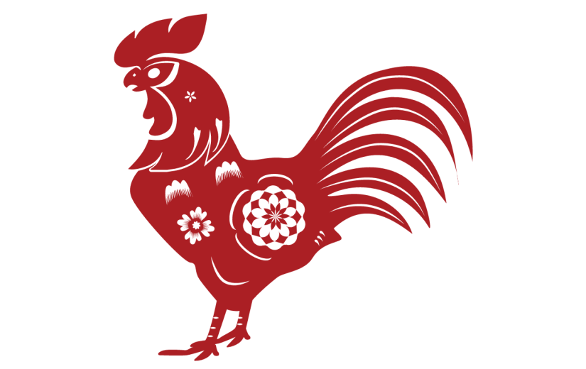 国潮风鸡十二生肖svg贴纸