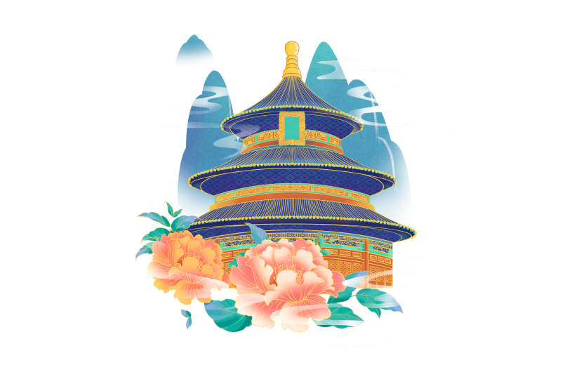 中国风-国潮建筑元素贴纸2