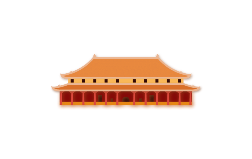 剪纸风元素贴纸SVG-建筑1