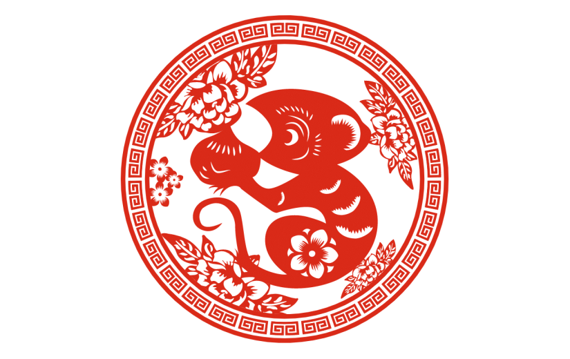 十二生肖剪纸贴纸-SVG-猴