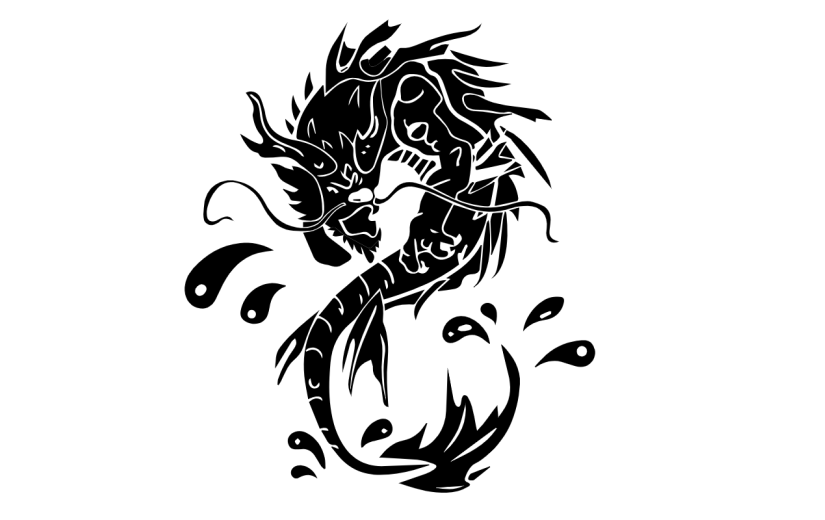 印章风SVG-印章风元素-龙