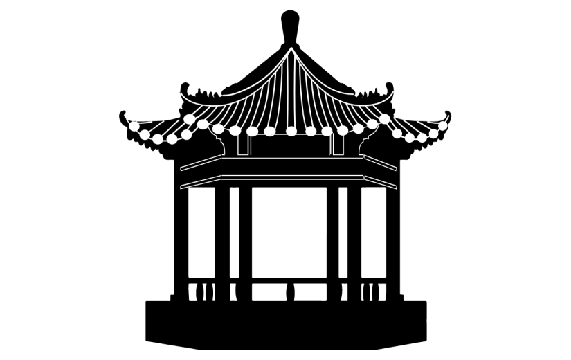 矢量凉亭元素建筑贴纸8