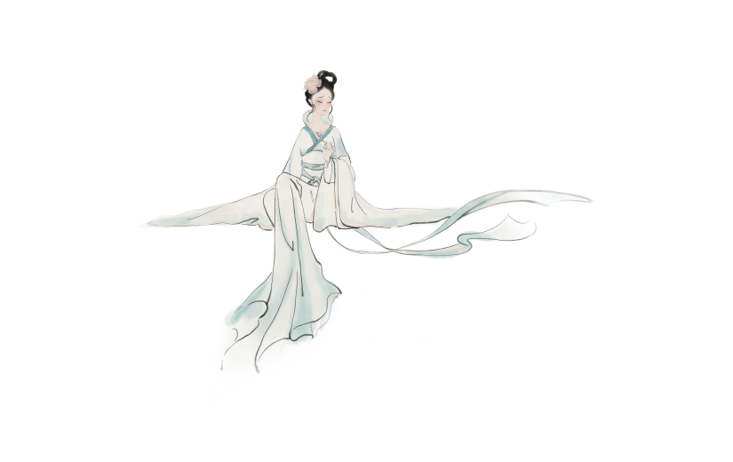 手绘-中秋插画-嫦娥