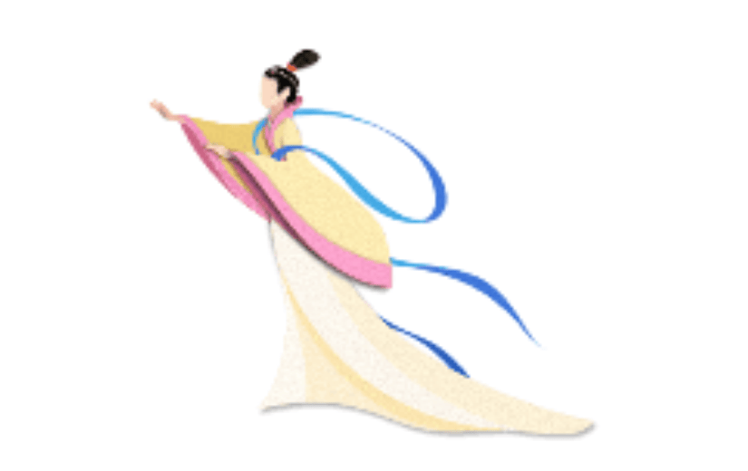 织女中国风手绘动态贴纸