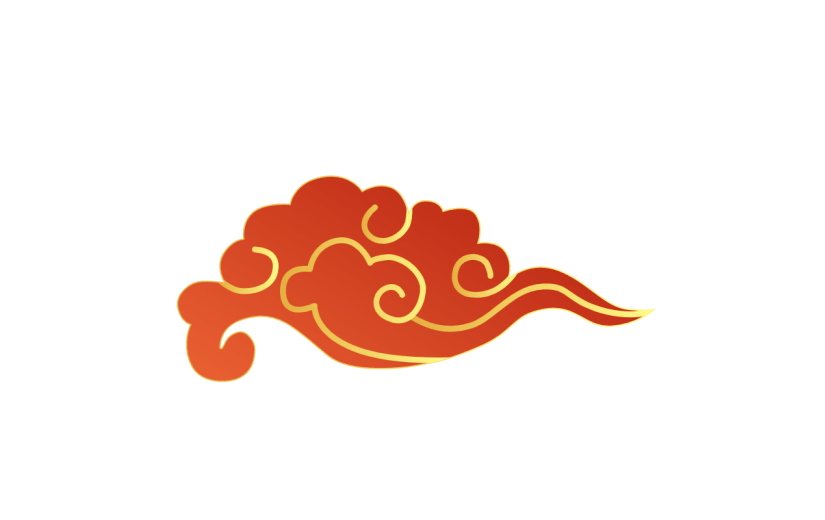 手绘-国庆节-中国式庆贺元素-祥云