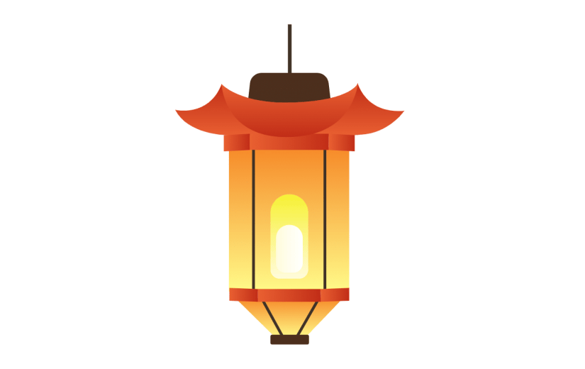 手绘-国庆节-中国式庆贺元素-灯笼