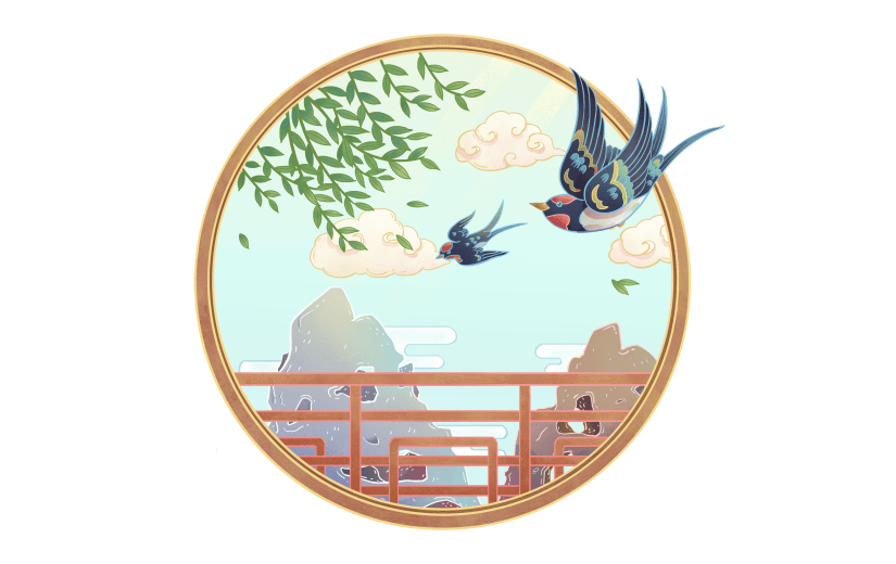 手绘-中国风主题-窗户