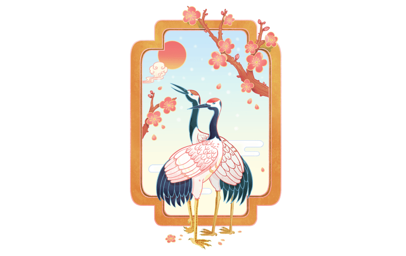 手绘-中国风主题-窗户
