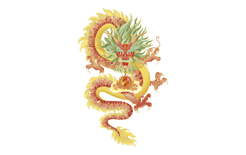 龙年春节新年过年新春生肖龙元素