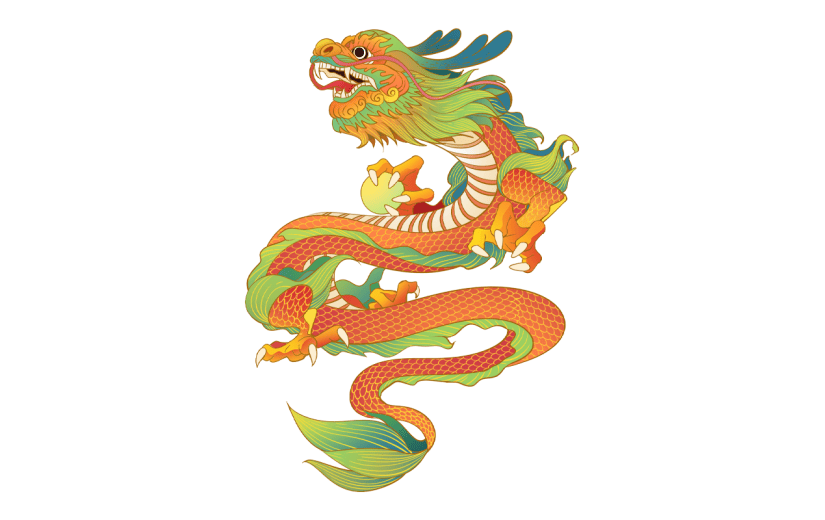 龙年春节新年过年新春生肖龙元素