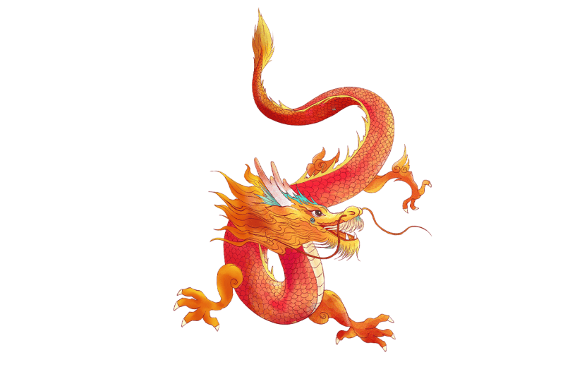 龙年春节新年过年新春生肖龙元素