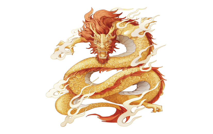龙年春节新年过年新春生肖龙元素