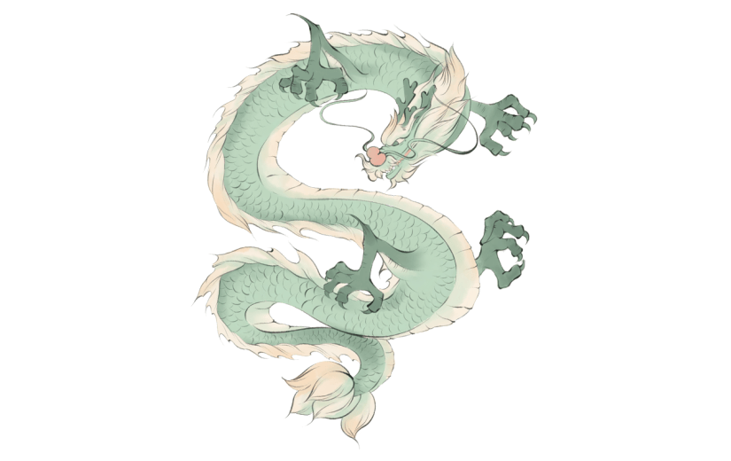 龙年春节新年过年新春生肖龙元素