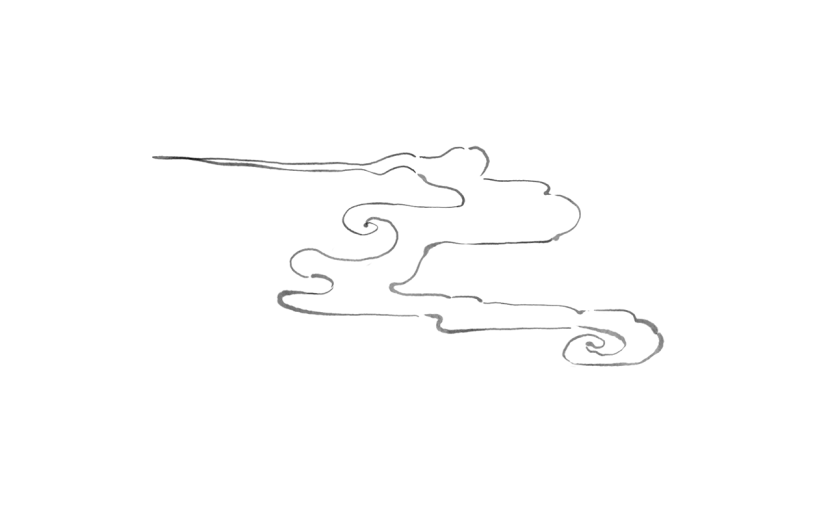 手绘-中秋插画-祥云