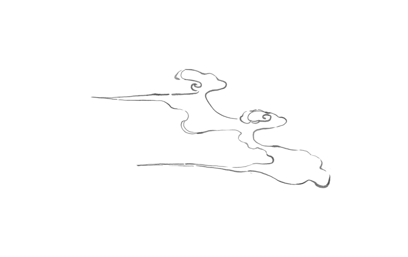 手绘-中秋插画-祥云
