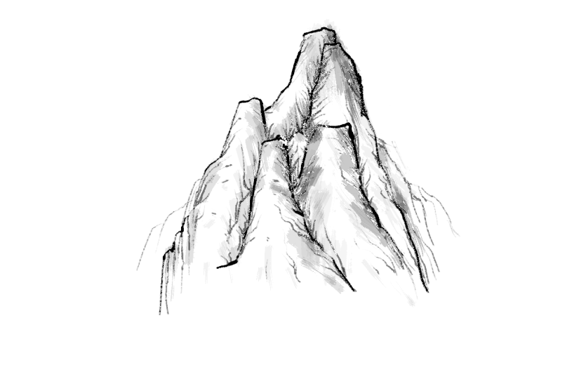 水墨山水自然元素贴纸1