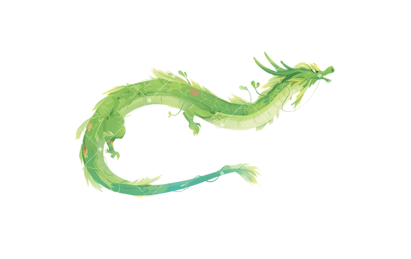 端午节通用国潮风插画青龙中国龙插画元素