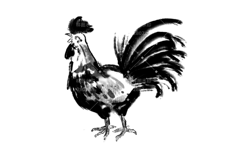 简约水墨画贴纸