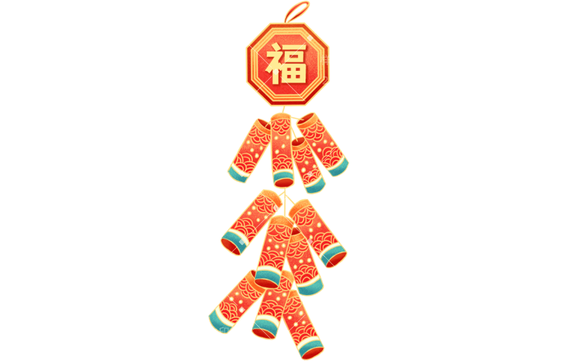 国潮中国风春节元素贴纸
