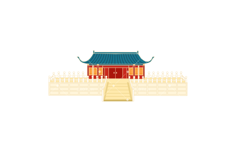 中国风国庆节北京故宫元素贴纸