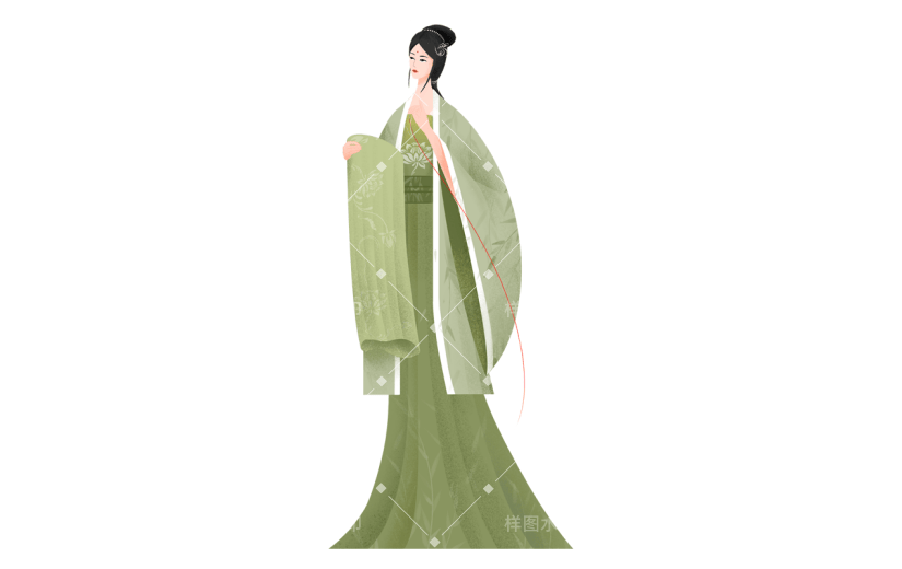 中国风-人物贴纸-古风美女