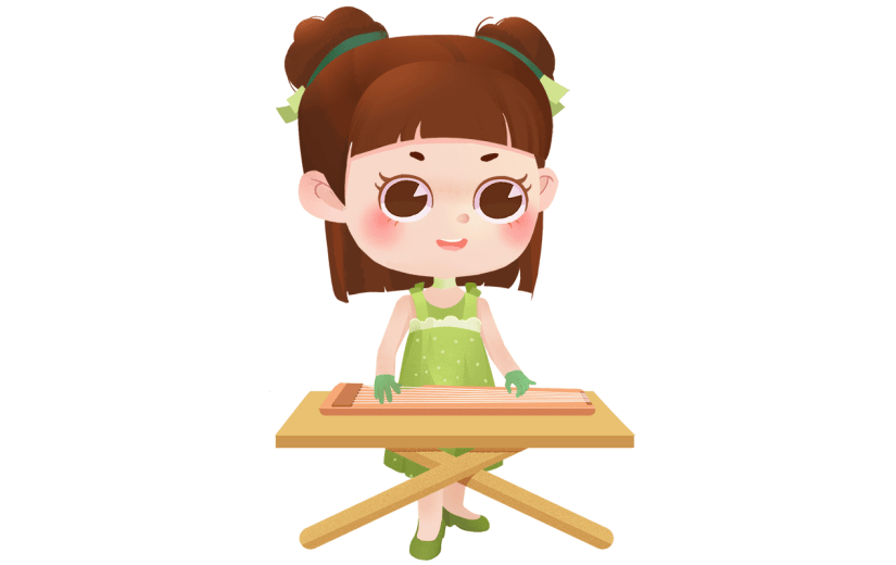 手绘-儿童音乐培训人物插画5