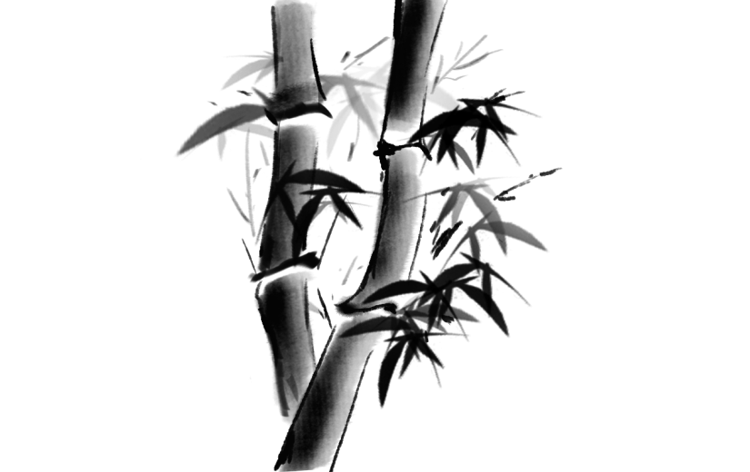 简约水墨画贴纸