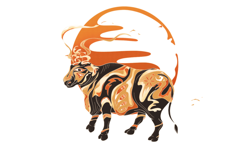 牛年-主题鎏金手绘牛