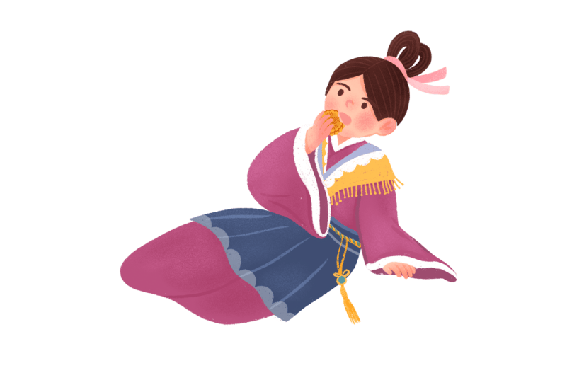 手绘风-中秋节贴纸-嫦娥