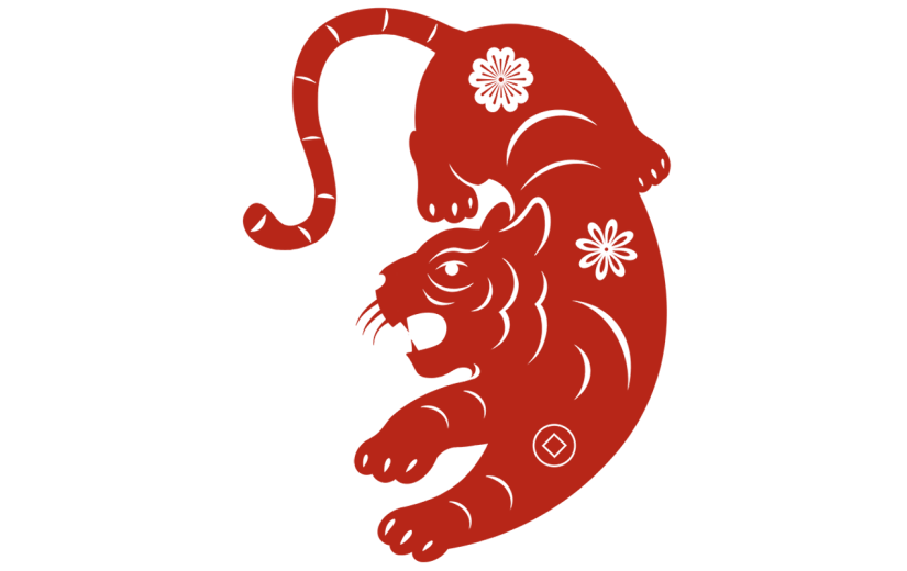 虎年猛虎喜庆春节剪纸系列