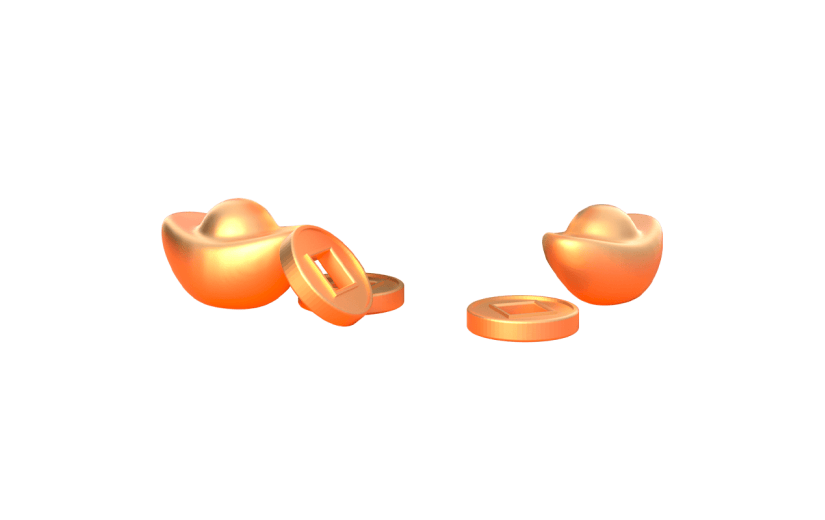3D金元宝元素贴纸