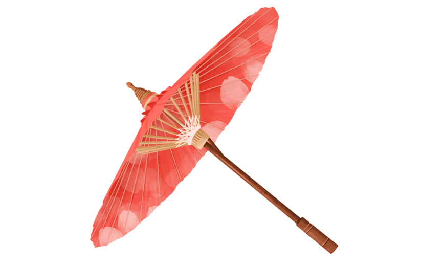 中国风-红色传统油纸伞