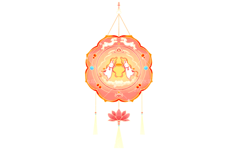 中国风-手绘中秋节花灯节日元素10