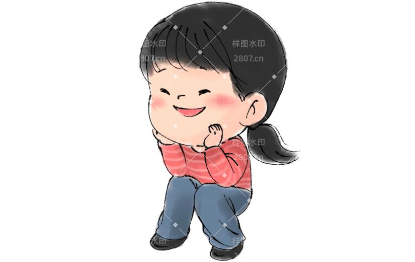 水墨-人物插画贴纸11