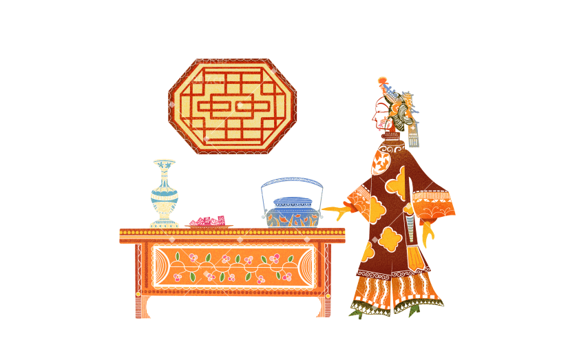 剪纸风-中国风皮影大尺寸元素3