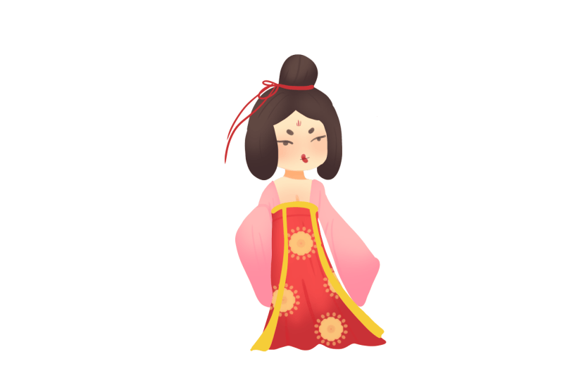 古风唐朝侍女人物