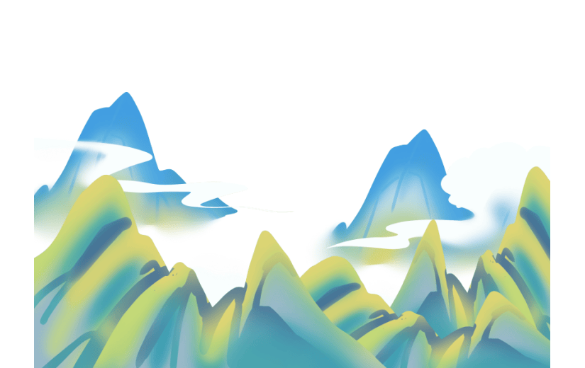 古风仙侠山水山脉插画