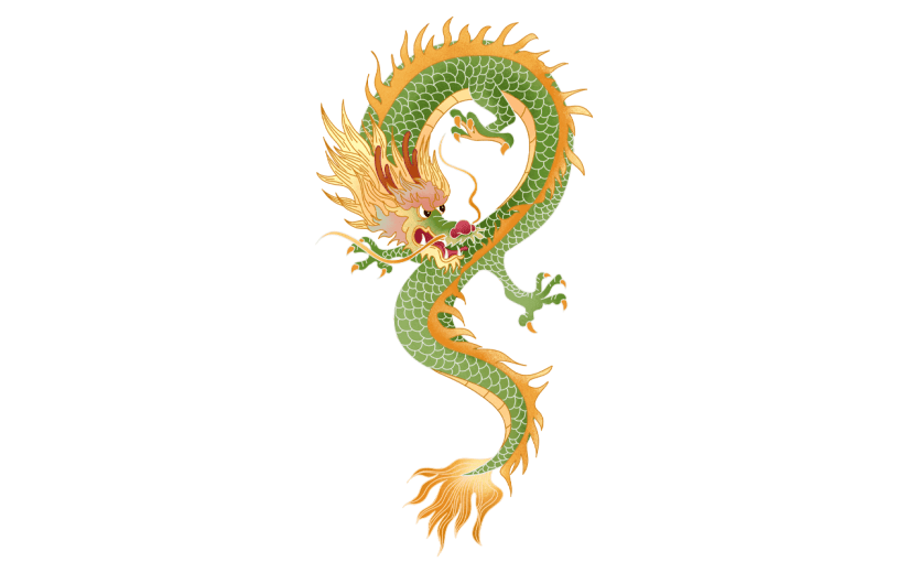 中国风端午节龙元素贴纸