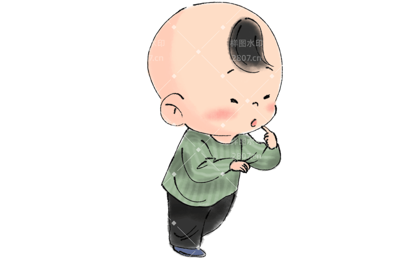 水墨-人物插画贴纸10