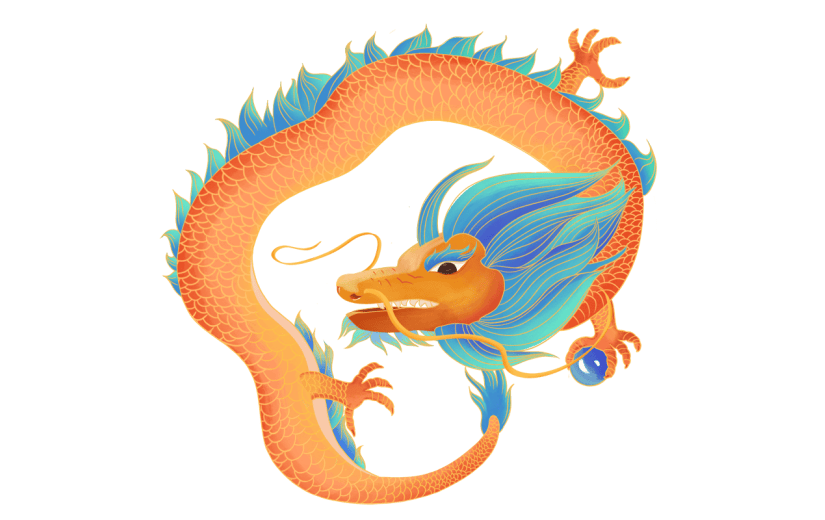 中国风元素贴纸-龙