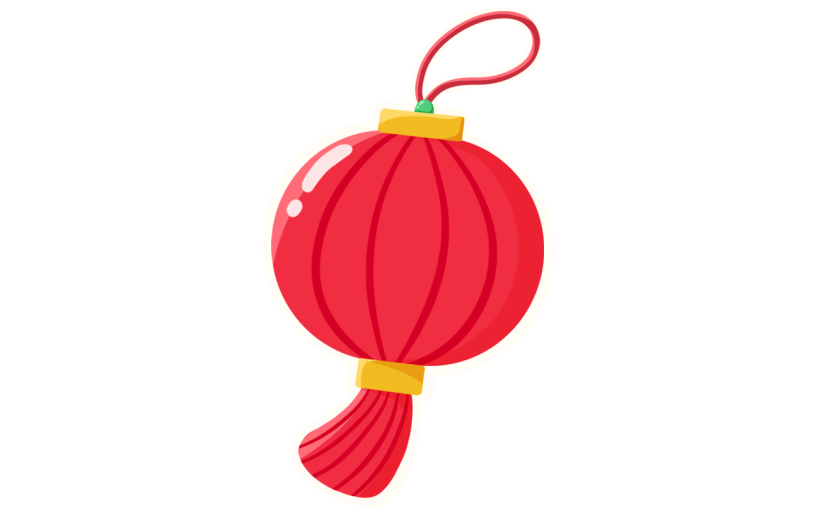 牛年新春主题元素插画
