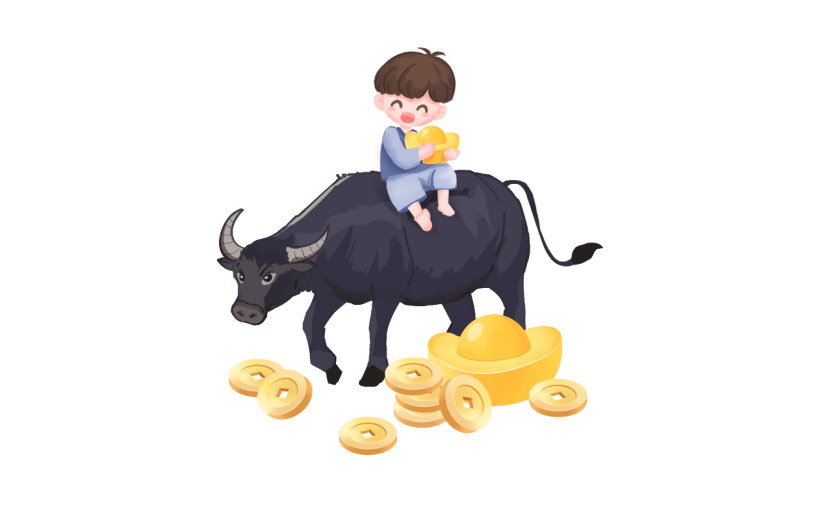 卡通感清明节男生元素贴纸