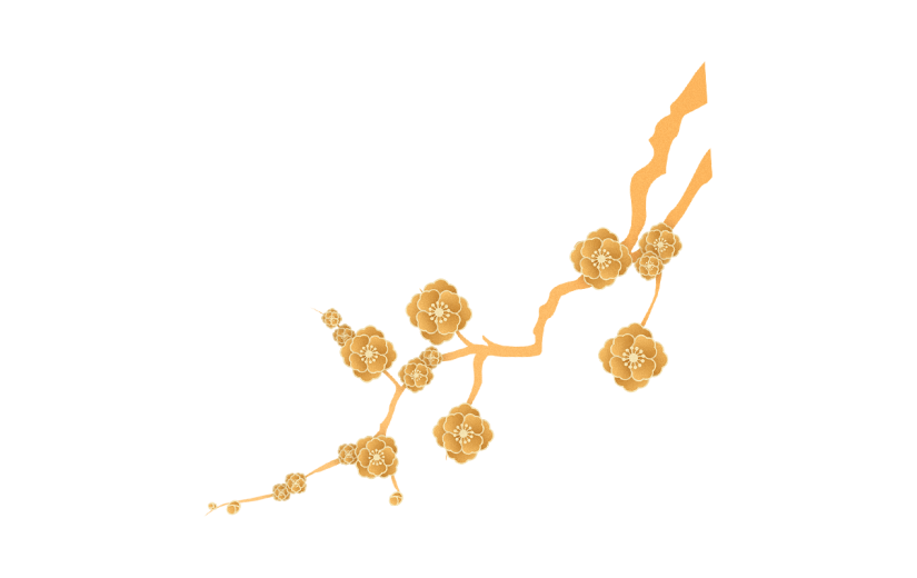 七夕情人节鎏金梅花