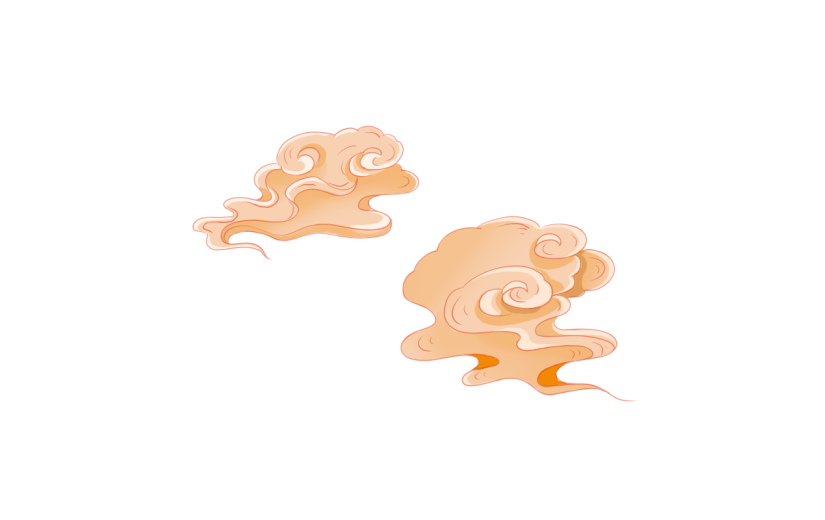 中国风春节祥云元素贴纸