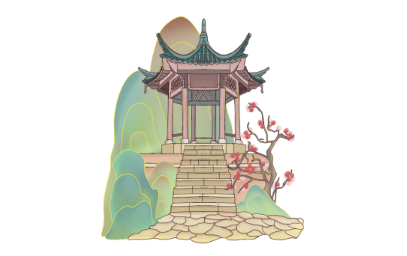 中国风水墨山水元素