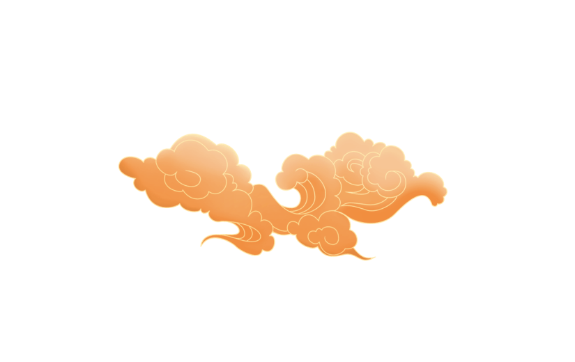 卡通感春节云朵元素贴纸