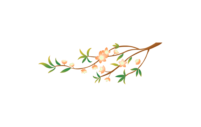 桂花树中国风中秋节元素贴纸 