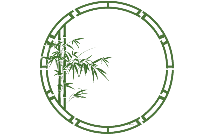 端午节通用圆形中国风竹子边框元素素材