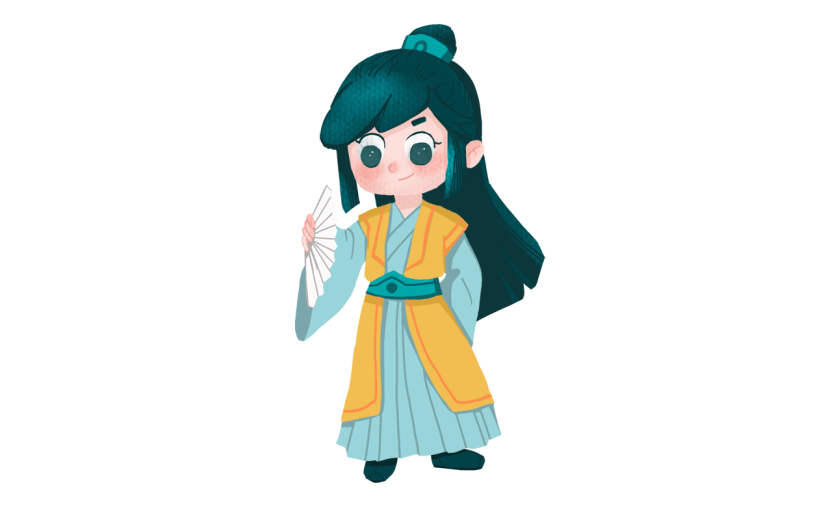 手绘Q版-武侠人物贴纸-少爷